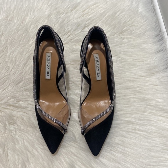 Aquazzura Tres Mondaine 105 suede pumps size 38EU‎ - Picture 3 of 15